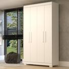Guarda-roupa Solteiro 4 Portas 100% MDF 110cm Papoulas Espresso Móveis Guarda-roupa Solteiro 4 Portas 100% MDF 110cm Papoulas Espresso Móveis