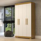 Guarda-roupa Solteiro 4 Portas 100% MDF 110cm Papoulas Espresso Móveis Guarda-roupa Solteiro 4 Portas 100% MDF 110cm Papoulas Espresso Móveis