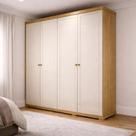 Guarda-roupa Solteiro 4 Portas 100% Mdf Pérola Yescasa Guarda-roupa Solteiro 4 Portas 100% Mdf Pérola Yescasa