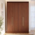 Guarda-roupa Solteiro 4 Portas 159cm 100% Mdf Lumiar Espresso Móveis