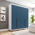 Guarda Roupa Solteiro 4 Portas 160cm Madrid Politorno Móveis
