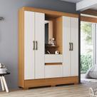 Guarda-roupa Solteiro 4 Portas 2 Gavetas Bs01