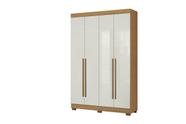 Guarda-roupa Solteiro 4 Portas 2 Gavetas Cinamommo Off White Aramoveis