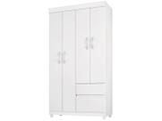 Guarda-roupa Solteiro 4 Portas 2 Gavetas Demóbile Lotus