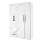 Guarda Roupa Solteiro 4 Portas 2 Gavetas Madri Minastex