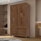 Guarda-Roupa Solteiro 4 Portas 2 Gavetas Panama