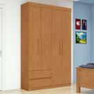 Guarda Roupa Solteiro 4 Portas 2 Gavetas Zeus Lopas