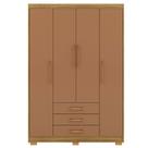Guarda-roupa Solteiro 4 Portas 3 Gavetas 9 Prateleiras Espada Nature-camarim