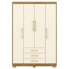 Guarda-roupa Solteiro 4 Portas 3 Gavetas 9 Prateleiras Espada Nature-champagne Guarda-roupa Solteiro 4 Portas 3 Gavetas 9 Prateleiras Espada Nature-champagne
