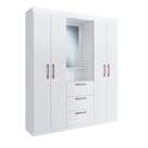 Guarda-roupa Solteiro 4 Portas 3 Gavetas Barcelona