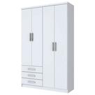 Guarda-Roupa Solteiro 4 Portas 3 Gavetas Henn Caju