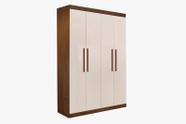 Guarda roupa solteiro 4 portas 3 gavetas ubatuba 100% mdf