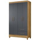 Guarda Roupa Solteiro 4 Portas 9520 Freijo Cinza Moval Guarda Roupa Solteiro 4 Portas 9520 Freijo Cinza Moval