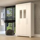 Guarda-roupa Solteiro 4 Portas com Espelho 100% MDF 110cm Papoulas Espresso Móveis Guarda-roupa Solteiro 4 Portas com Espelho 100% MDF 110cm Papoulas Espresso Móveis