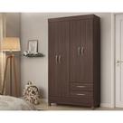 Guarda Roupa Solteiro 4 Portas e 2 Gavetas Astro Cafe Touch - Demóbile