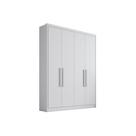 Guarda Roupa Solteiro 4 Portas e 3 Gavetas Moderni Branco - Novo Horizonte