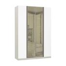 Guarda-roupa Solteiro 4 Portas Legno Crema Com Branco Mat Guarda-roupa Solteiro 4 Portas Legno Crema Com Branco Mat