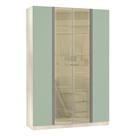 Guarda-roupa Solteiro 4 Portas Legno Crema Com Verde Jade Guarda-roupa Solteiro 4 Portas Legno Crema Com Verde Jade