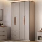 Guarda Roupa Solteiro 4 Portas Milan Carraro Avelã