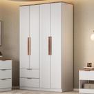 Guarda Roupa Solteiro 4 Portas Milan Carraro Branco