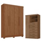 Guarda Roupa Solteiro 4 Portas Sarandi com Cômoda Marabá Jatoba - Santos Andirá Guarda Roupa Solteiro 4 Portas Sarandi com Cômoda Marabá Jatoba - Santos Andirá