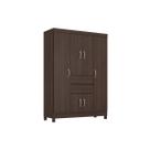 Guarda Roupa Solteiro 6 Portas e 2 Gavetas Ecom II Café Touch - Demóbile