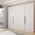 Guarda-Roupa Solteiro Adam 4 Portas 2 Gavetas Branco - Panorama Móveis