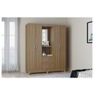 Guarda Roupa Solteiro Ambiente Cordoba 4 Portas Castanho Poquema Guarda Roupa Solteiro Ambiente Cordoba 4 Portas Castanho Poquema