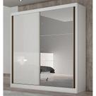Guarda Roupa Solteiro Ambiente Dante 2 Portas Neve com Espelho Novo Horizonte Guarda Roupa Solteiro Ambiente Dante 2 Portas Neve com Espelho Novo Horizonte