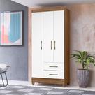 Guarda Roupa Solteiro Ambiente Lima 3 Portas Branco - Moval Guarda Roupa Solteiro Ambiente Lima 3 Portas Branco - Moval