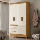 Guarda Roupa Solteiro Ambiente Madri 4 Portas Freijó Off White - Moval Guarda Roupa Solteiro Ambiente Madri 4 Portas Freijó Off White - Moval