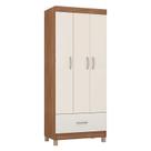 Guarda Roupa Solteiro Ambiente Prince Amêndola Touch Off White Demóbile