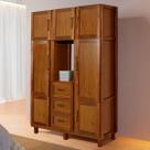 Guarda-Roupa Solteiro Belém Madeira Maciça 7 Portas 3 Gavetas 4 Prateleiras com Espelho Ypê - Pnr Móveis