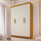 Guarda Roupa Solteiro Canadá 4 Portas 100 MDF Linhamobília Acp Móveis