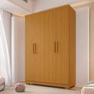 Guarda Roupa Solteiro Canadá 4 Portas 100 MDF Linhamobília Acp Móveis