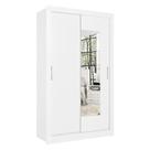 Guarda Roupa Solteiro City Glass 2 Portas Branco Acetinado - THB