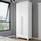 Guarda-Roupa Solteiro com 2 Portas 1 Gaveta e 5 Prateleiras Dubai Guarda-Roupa Solteiro com 2 Portas 1 Gaveta e 5 Prateleiras Dubai