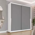 Guarda Roupa Solteiro com 2 Portas de Correr e 2 Gavetas 240826 Linha Porto Politorno Móveis