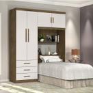 Guarda-Roupa Solteiro com Cabeceira 4 Portas Cancun Guarda-Roupa Solteiro com Cabeceira 4 Portas Cancun