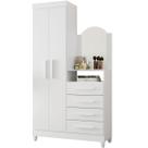 Guarda-Roupa Solteiro com Cômoda Capri 2 Portas