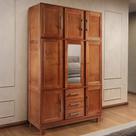 Guarda Roupa Solteiro com Espelho e Pés 8 Portas 3 Gavetas Paris Lanes Móveis