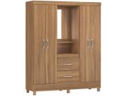 Guarda-Roupa Solteiro com Espelho Lord 4 PT 2 GV Amêndola