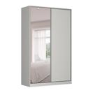 Guarda-Roupa Solteiro com Espelho Tunas V 2 PT 3 GV Branco