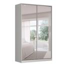 Guarda-Roupa Solteiro com Espelho Tunas VI 2 PT 3 GV Branco