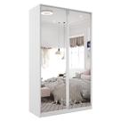 Guarda-Roupa Solteiro com Espelho Zermatt 2 PT 3 GV Branco