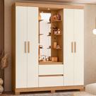 Guarda Roupa Solteiro com Espelhos e Pés 4 Portas 2 Gavetas Olimpia Albatroz