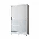 Guarda Roupa Solteiro com Pés 2 Portas de Correr Branco New Opção