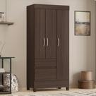 Guarda Roupa Solteiro com Pés 3 Portas 2 Gavetas Wind Demóbile
