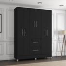 Guarda Roupa Solteiro com Pés 6 Portas 2 Gavetas Capri Poquema Guarda Roupa Solteiro com Pés 6 Portas 2 Gavetas Capri Poquema