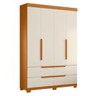 Guarda Roupa Solteiro Doble 04 Portas Cinamomo Off White - Móveis Albatroz